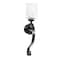 Black Iron Traditional Candle Wall Sconce, 27" x 9" x 7"